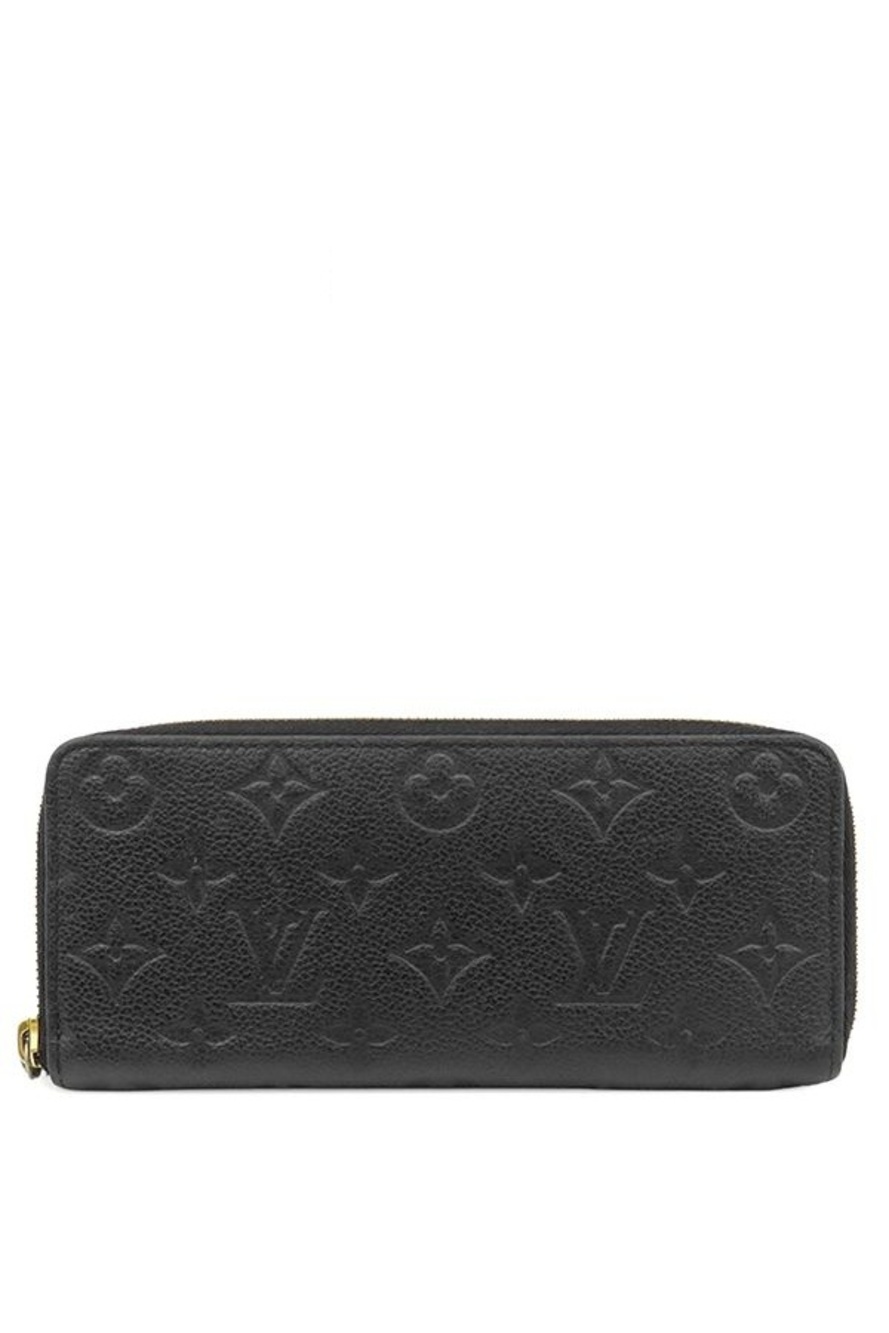 Louis Vuitton Wallet Portefeuille Clemence Monogram Empreinte Noir Gold Black